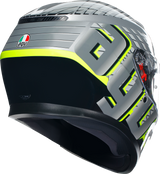 Casco AGV K3 - Fortify - Gris/Negro/Amarillo Fluo - 2XL 21183810040112X 