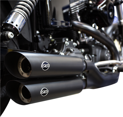 S&S CYCLE Slash Cut Mufflers - Black 550-0724