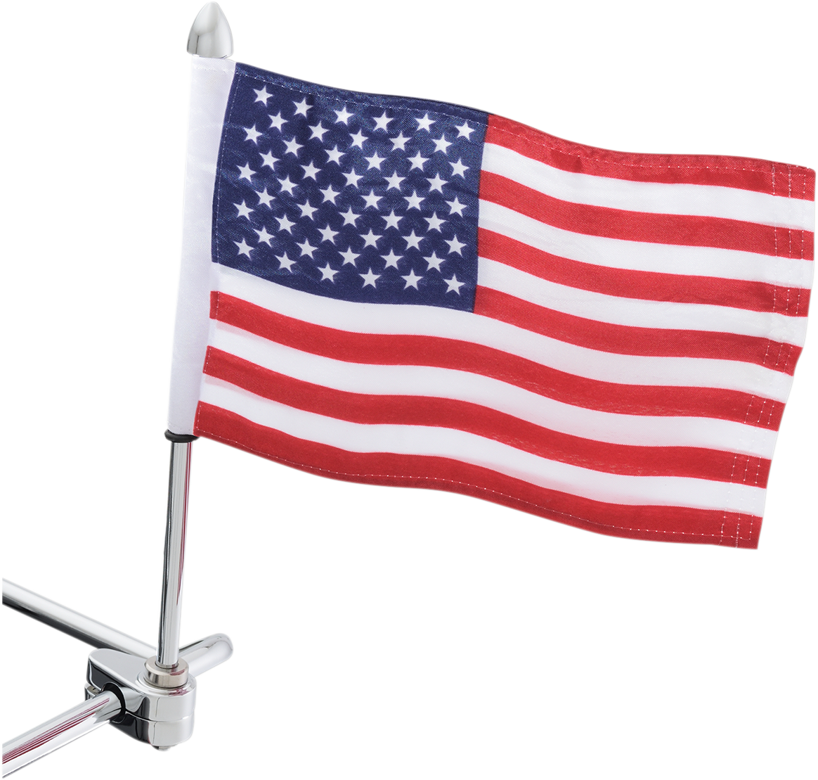 SHOW CHROME Flag Pole - With Flag - Tubular Mount 4-248A