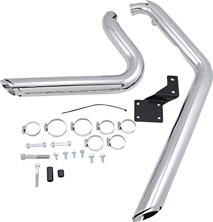 VANCE & HINES Shortshots Staggered Exhaust System - Chrome 17221