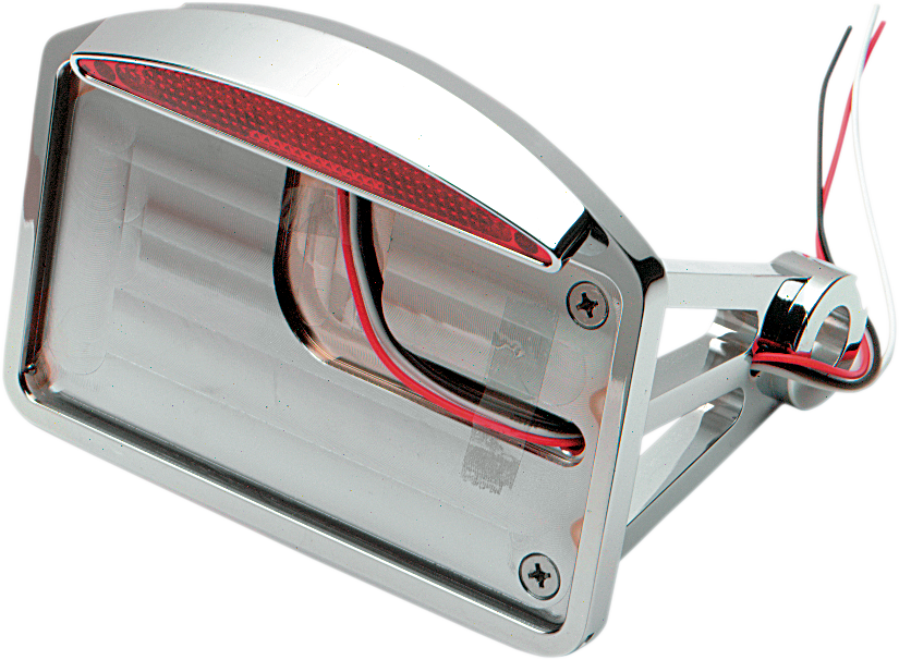 DRAG SPECIALTIES Side Mount Taillight/License Plate Mount - Flat Horizontal - Half-Moon 28-6042LEDBX1