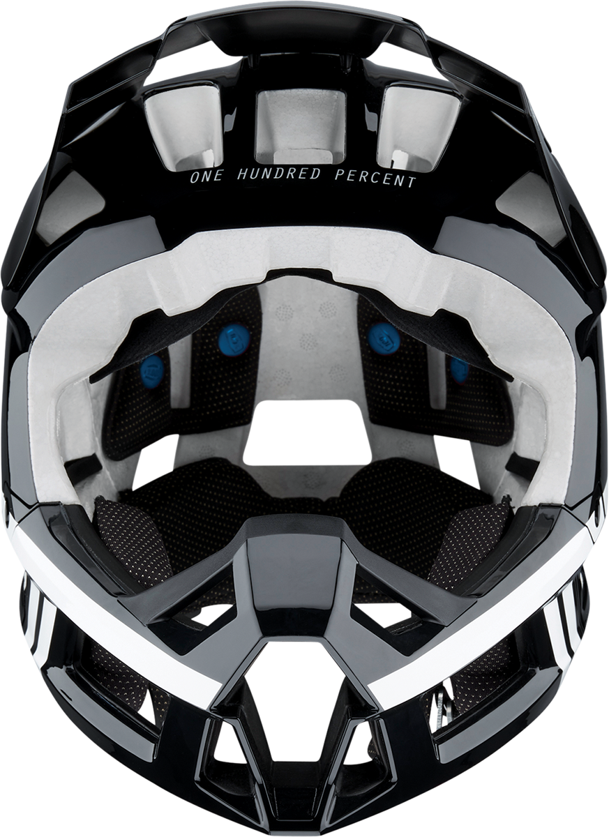 100% Trajecta Helmet - Fidlock - Black/White - Medium 80003-00006