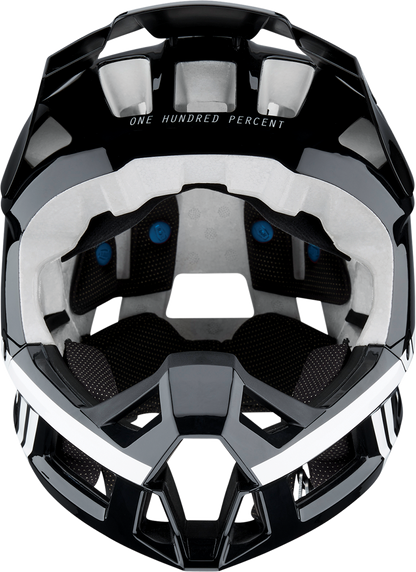 100% Trajecta Helmet - Fidlock - Black/White - Medium 80003-00006