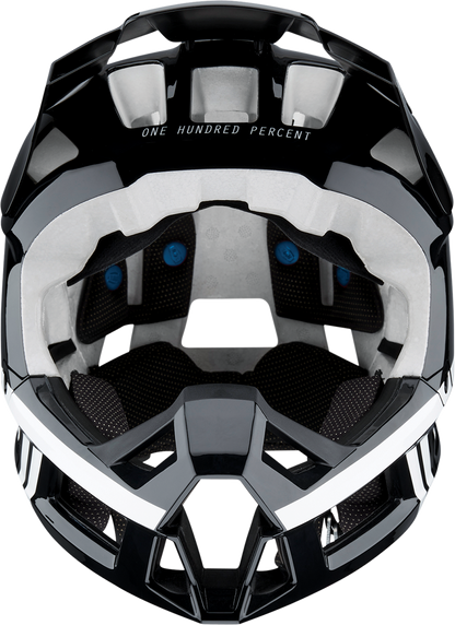 100% Trajecta Helmet - Fidlock - Black/White - XL 80003-00008