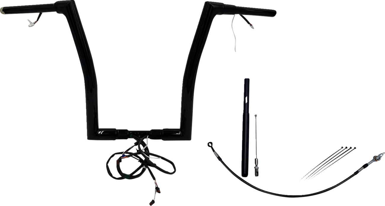 FAT BAGGERS INC. Handlebar Kit - Flat Top - 16" - Black 612916-B