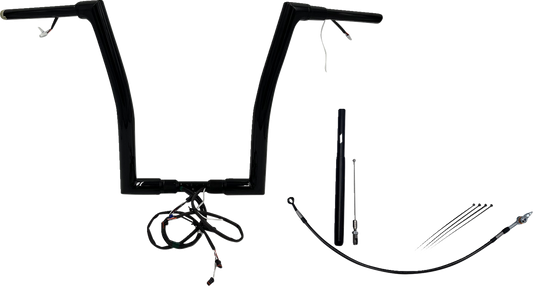 FAT BAGGERS INC. Handlebar Kit - Flat Top - 16" - Black 612916-B