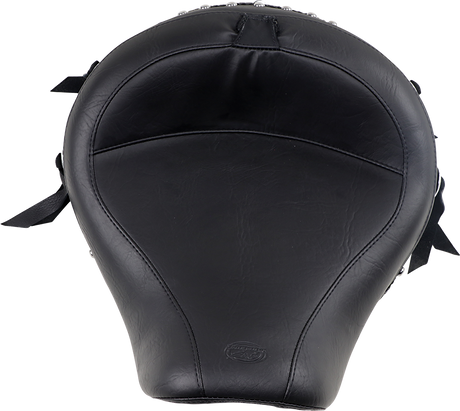 MUSTANG Wide Solo Seat - With Backrest - Black - Studded W/Concho - FXD '06-'17 79346