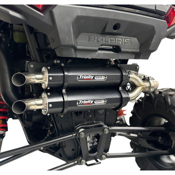 TRINITY RACING Dual Slip-On Mufflers - Cerakote Black RZR 4 XP 1000  2024 TR-4186S-C2