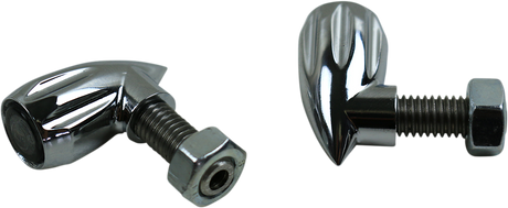 KODLIN MOTORCYCLE 3-1 Bullet Rear Indicator Lights - Grooved - Chrome K68462