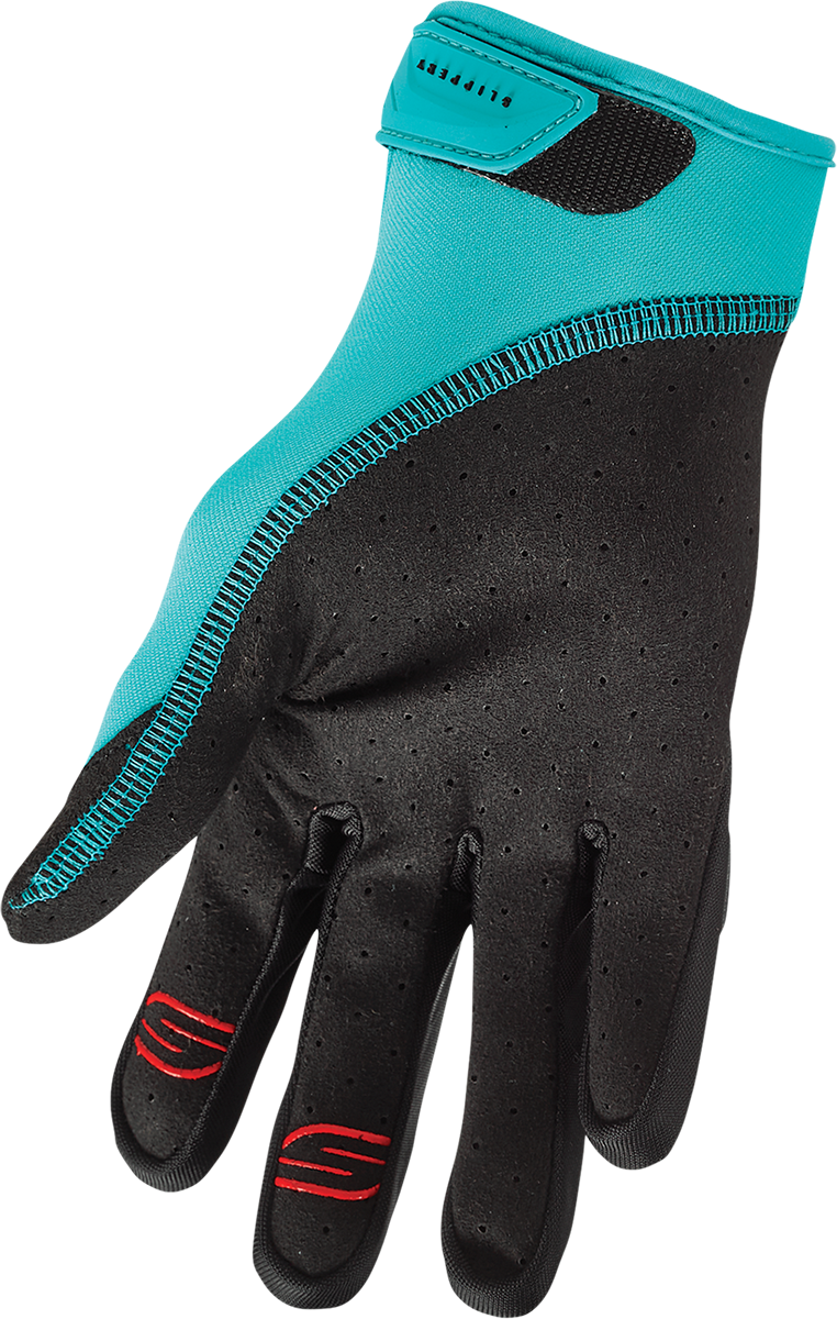 SLIPPERY Circuit Gloves - Black/Aqua - Large 3260-0435