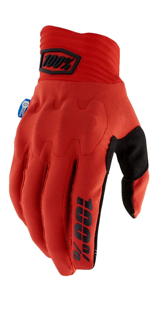 100% Cognito Smart Shock Gloves - Red - Medium 10014-00046