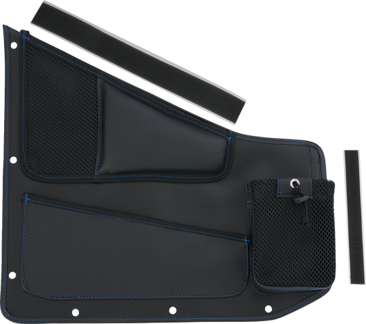 SHOW CHROME Kaliber Organizer - Driver - Black with Blue Stitching H44-7DBLU