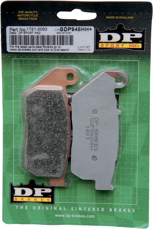 DP BRAKES Sintered Metal Brake Pads - Sportster - SDP948HH SDP948HH