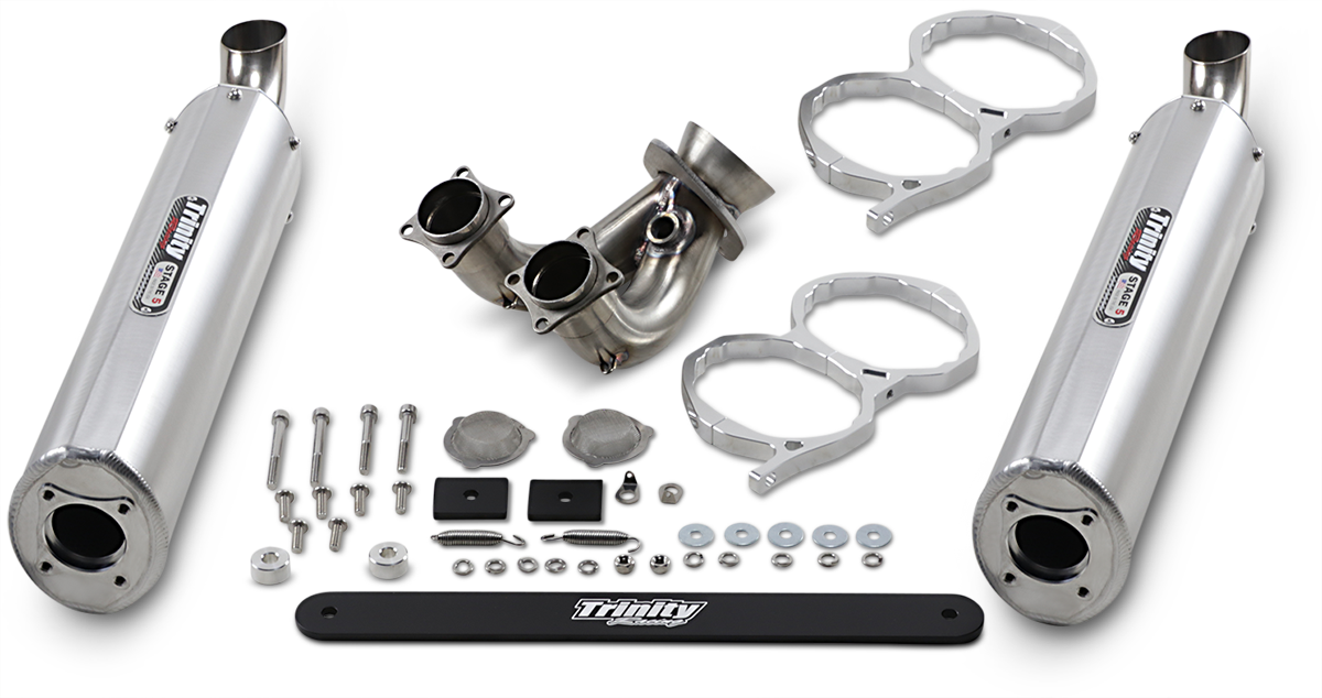 Silenciadores TRINITY RACING - Aluminio cepillado TR-4118S