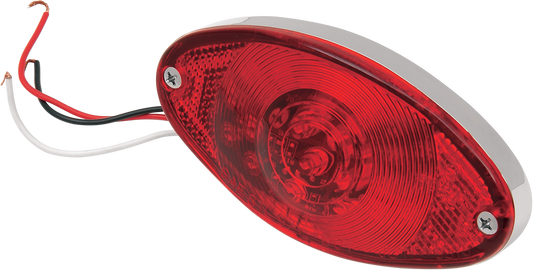 DRAG SPECIALTIES Taillight - Cat Eye - Ultra Thin - Red Lens 160634