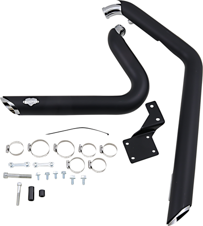 VANCE & HINES Shortshots Staggered Exhaust System - Matte Black Ceramic 47221