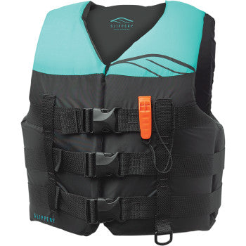 SLIPPERY Women's Hydro Vest - Black/Mint - Large 11241450584020