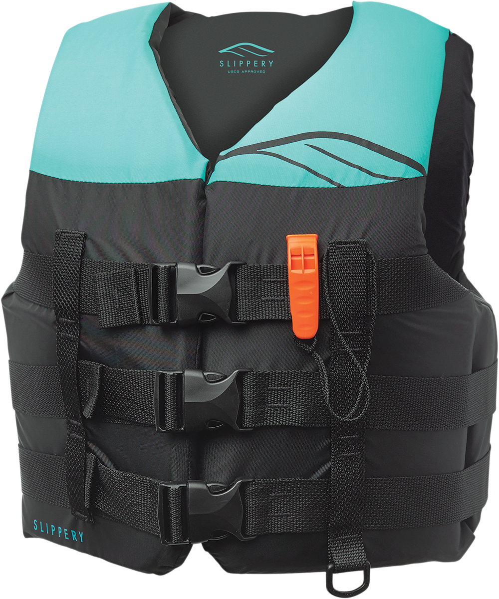 SLIPPERY Women's Hydro Vest - Black/Mint - Small 11241450582020