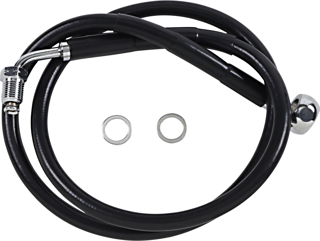 DRAG SPECIALTIES Brake Line - +10" - Black - '18-'21 Softail 618601-10BLK