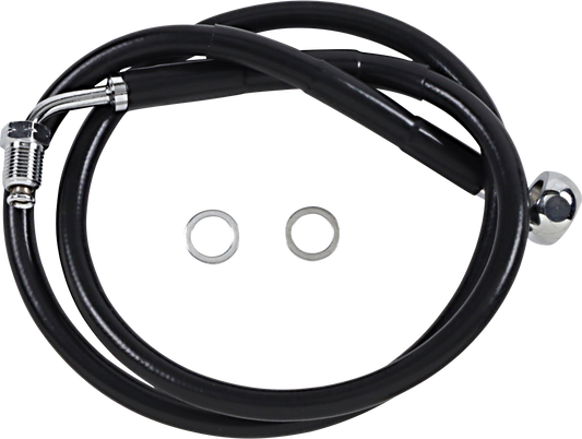 DRAG SPECIALTIES Brake Line - +10" - Black - '18-'21 Softail 618601-10BLK