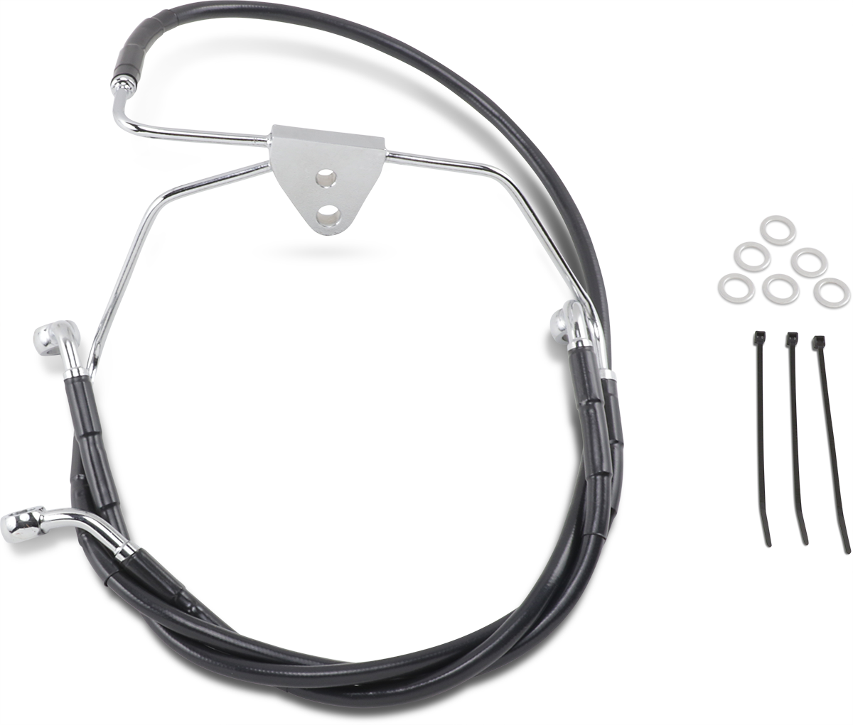 DRAG SPECIALTIES Línea de freno - Delantera - Negra - +2" - FLH '96-'07 660411-2BLK