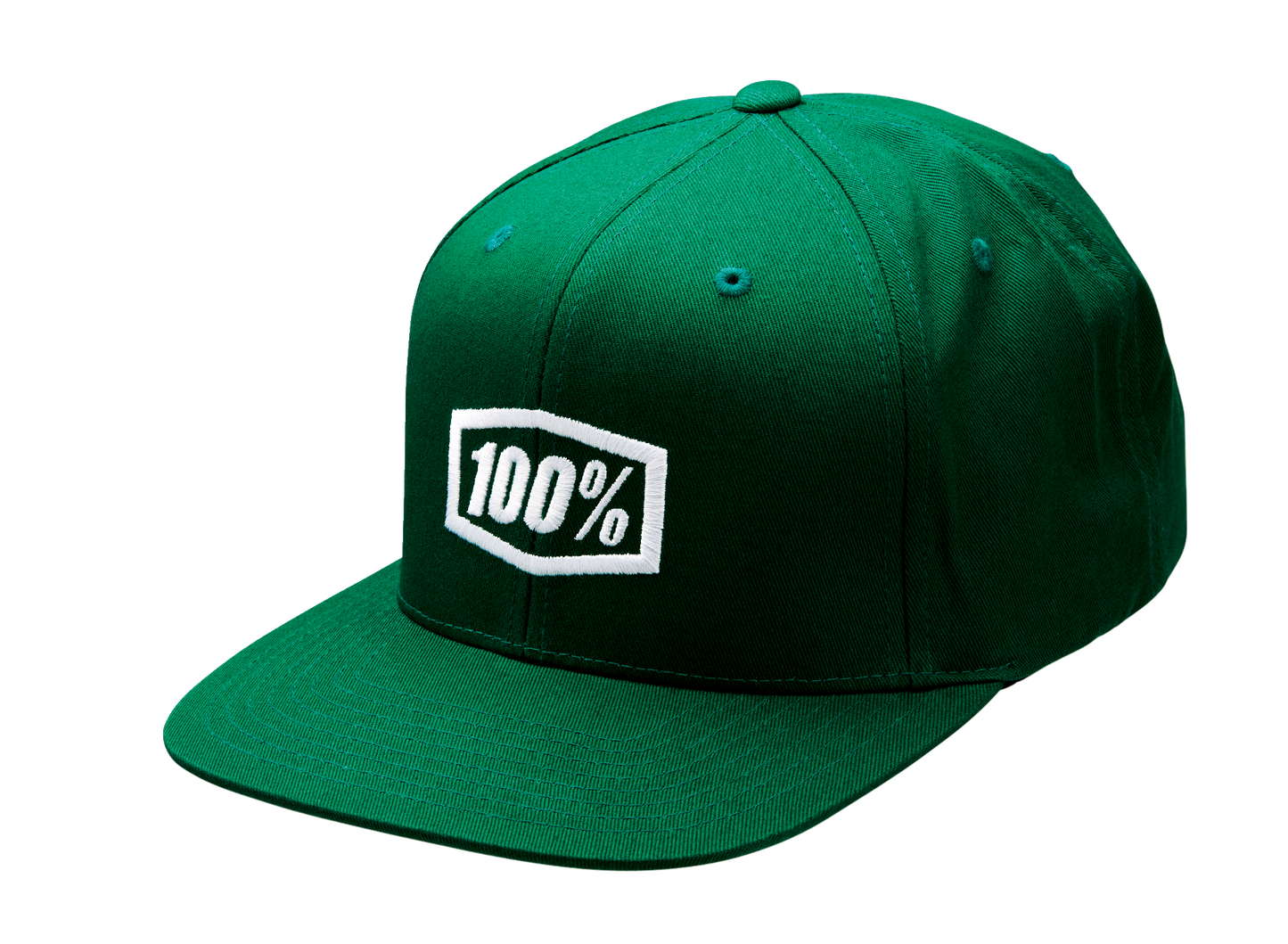 100% Icon Snapback Hat - Forest Green - One Size 20044-00002