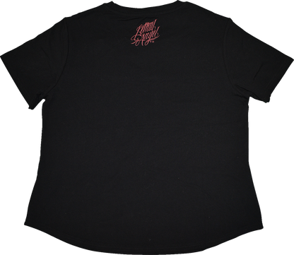 LETHAL THREAT Women's Speed & Sound V-Neck T-Shirt - Black - Small LA70200S