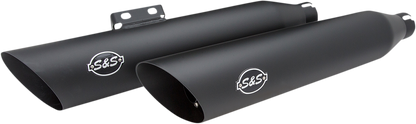 S&S CYCLE Slash Cut Mufflers - 50 State - Black 550-0752B