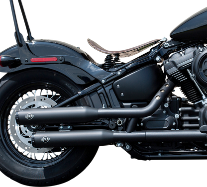 S&S CYCLE Grand National Race Mufflers for Softail - Black 550-0737