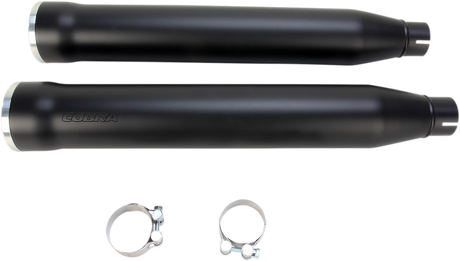 COBRA 3" RPT Mufflers for '07-'17 Softail - Black 6053B