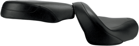 MUSTANG Seat - Vintage - Wide - Touring - Without Driver Backrest - Two-Piece - Smooth - Black 76071