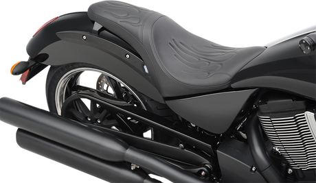 DRAG SPECIALTIES Predator Seat - Flame Stitched - Vegas 0810-1597