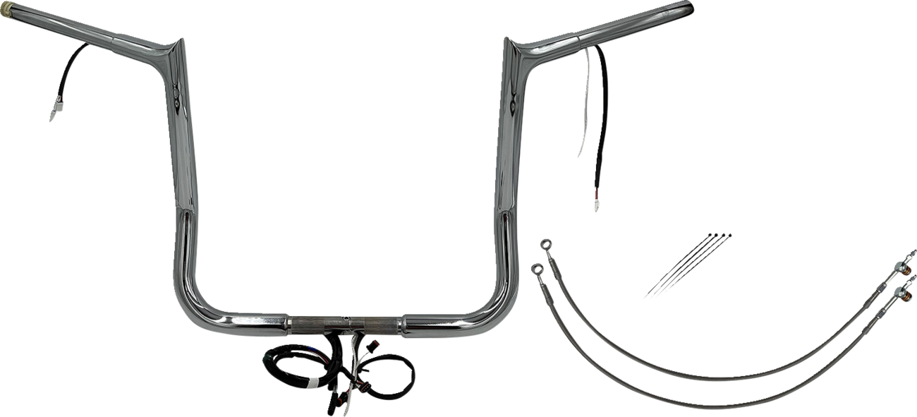 FAT BAGGERS INC. Handlebar Kit - Pointed Top - 14" - Chrome 902214