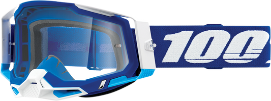 100% Racecraft 2 Goggles - Blue - Clear 50009-00002