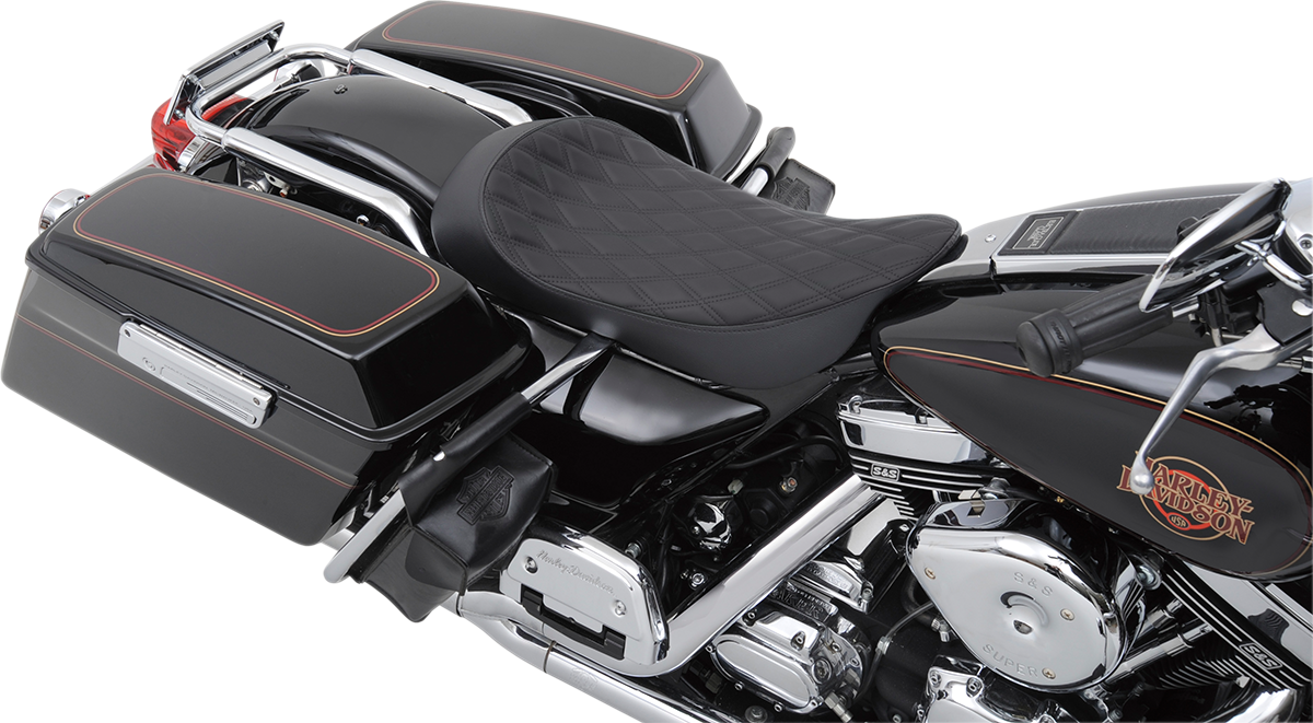 DRAG SPECIALTIES Low Solo Seat - Double Diamond 0801-1155