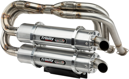 TRINITY RACING Stage 5 Exhaust - Brushed Aluminum TR-4168D