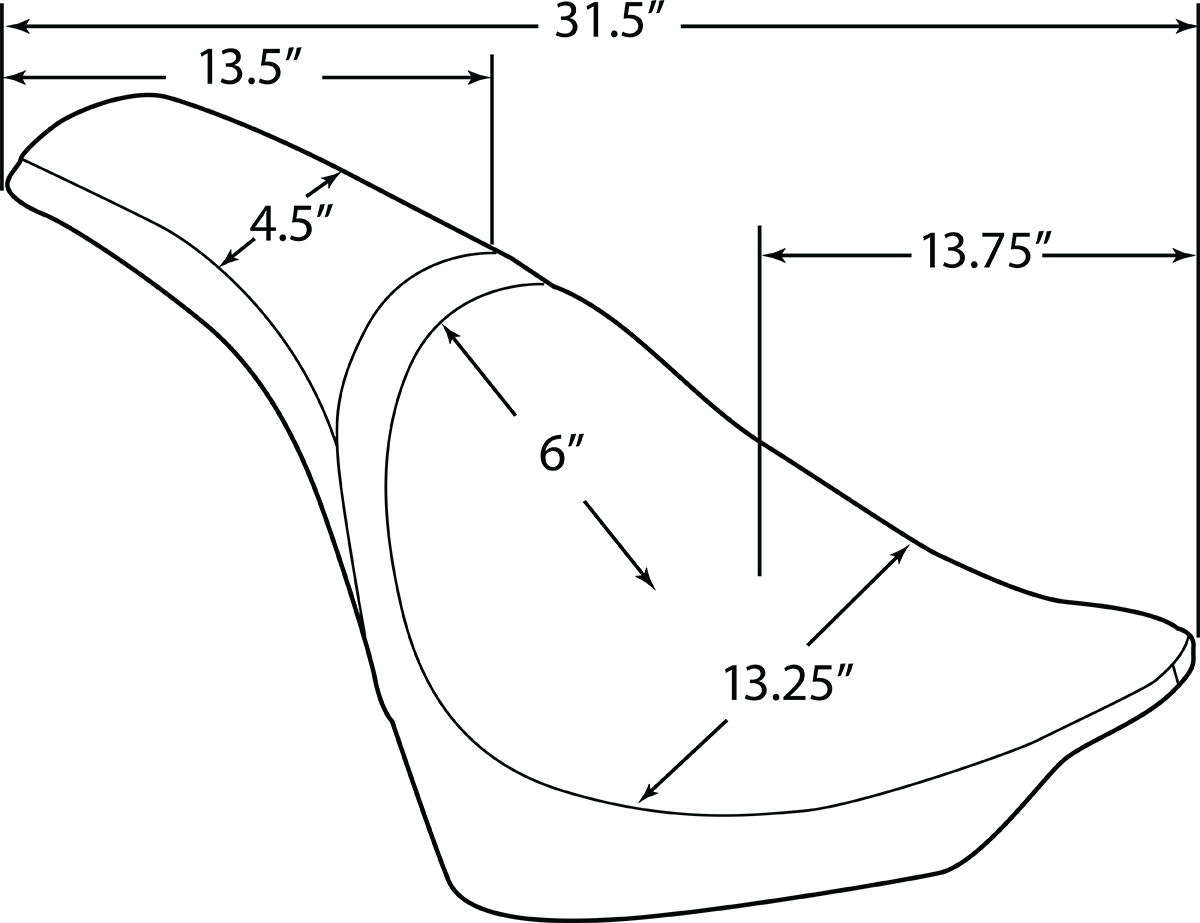 DRAG SPECIALTIES Asiento Predator - Vinilo - Liso - FL/FX '18-'22 0802-1152 