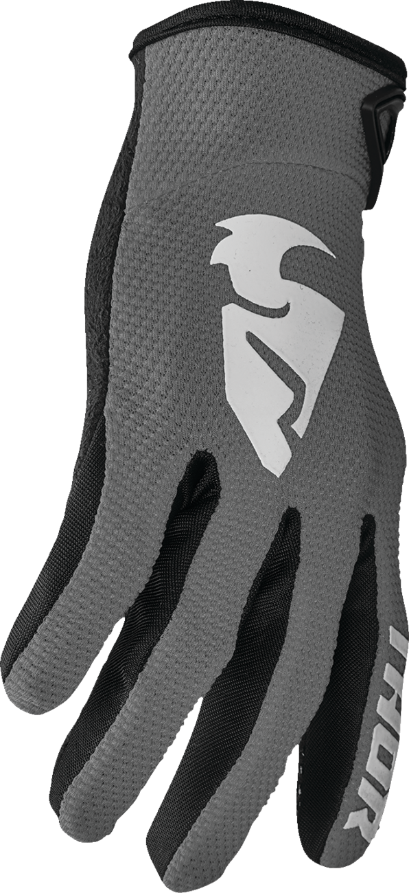 THOR Youth Sector Gloves - Gray/White - Small 3332-1750