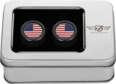FIGURATI DESIGNS Docking Hardware Covers - American Flag - Short - Black FD21-DC-2530-BK