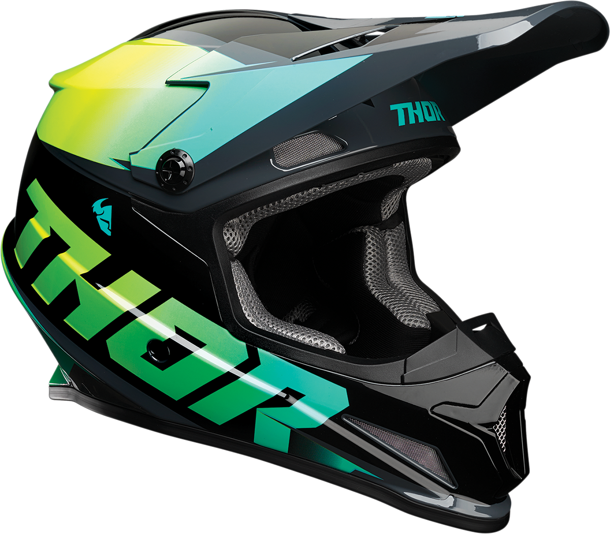 THOR Sector Helmet - Fader - Acid/Teal - XL 0110-6801