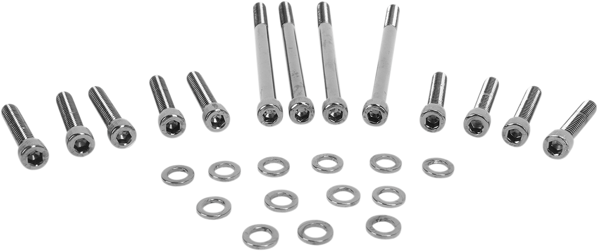 DRAG SPECIALTIES Bolt Kit - Knurled - Primary N/F FXSB,FXCW/C MK672BK