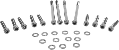 DRAG SPECIALTIES Bolt Kit - Knurled - Primary N/F FXSB,FXCW/C MK672BK