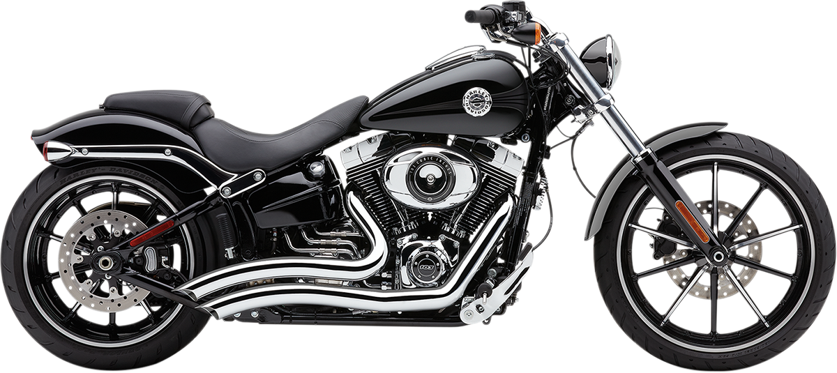 COBRA Speedster Swept Short Exhaust - Chrome - FXSB '13-'17 6226