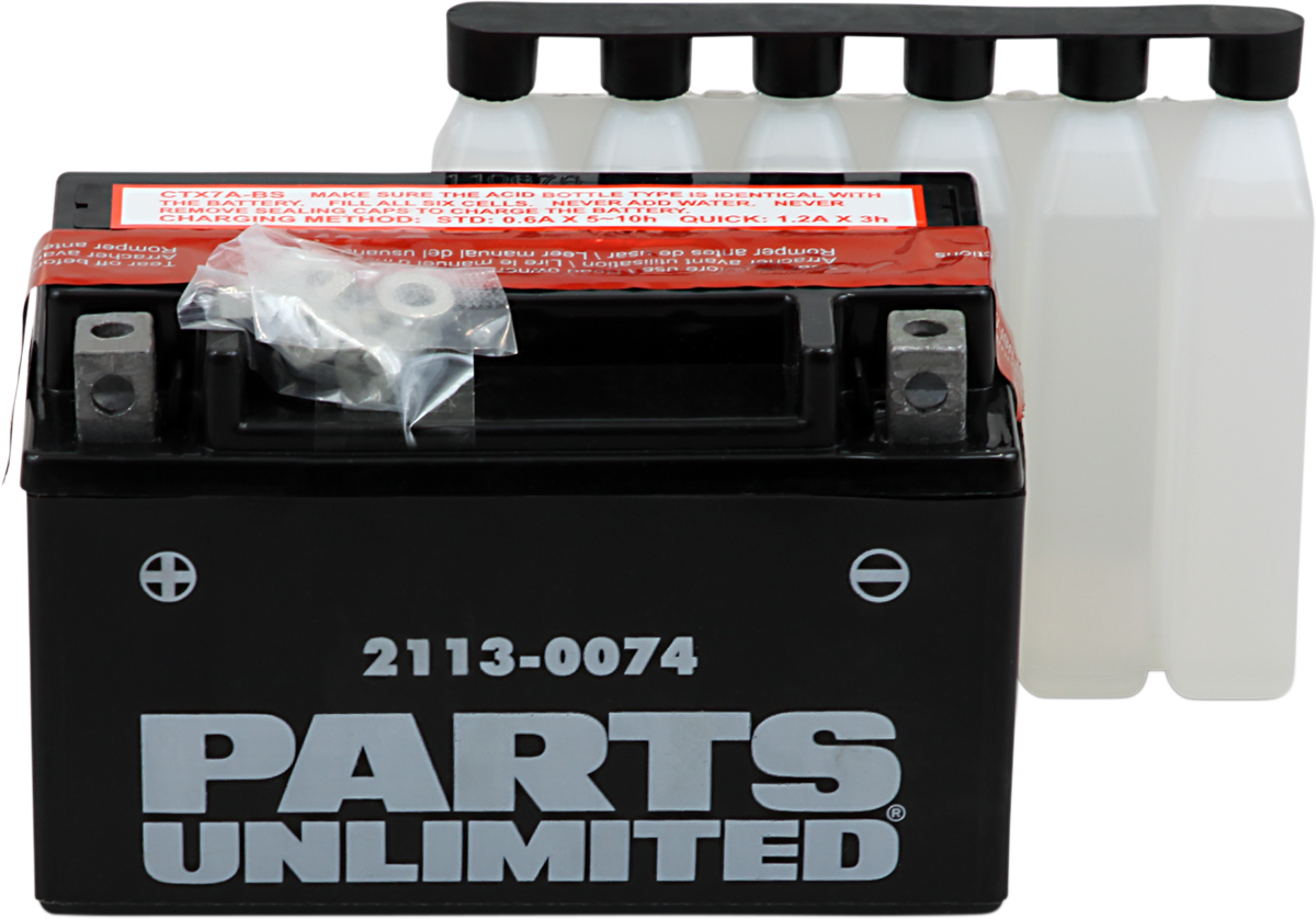 Parts Unlimited Agm Battery - Ytx7a-Bs .35 L Ctx7a-Bs