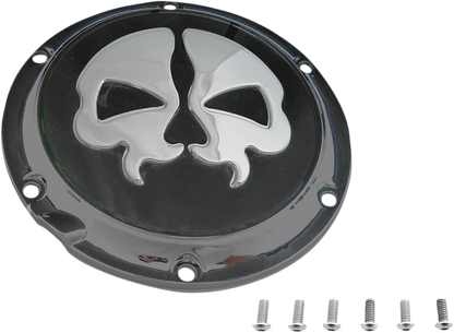 DRAG SPECIALTIES Split Skull Derby Cover - Black 78044B