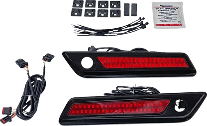 CUSTOM DYNAMICS Latch Light - Saddlebag - Dual Color - Red - Black CD-SBL-DC-RB