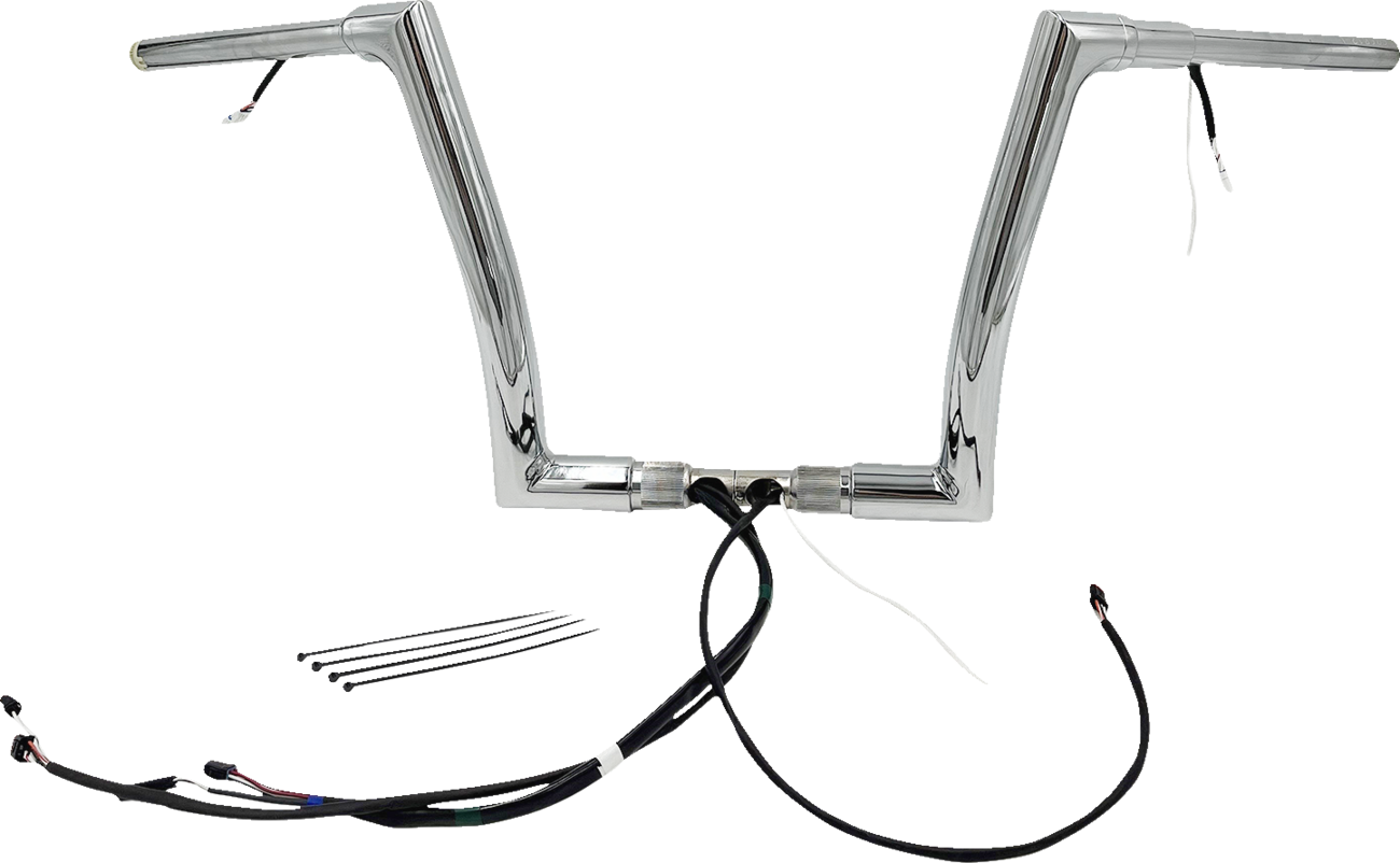 FAT BAGGERS INC. Handlebar Kit - Flat Top - 12" - Chrome 601312