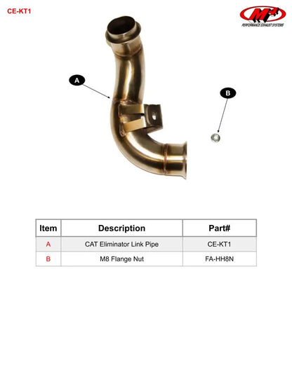 M4 Exhaust Muffler Box Eliminator Kit 2018 - 2023 790/890 Duke, Adventure  CE-KT1