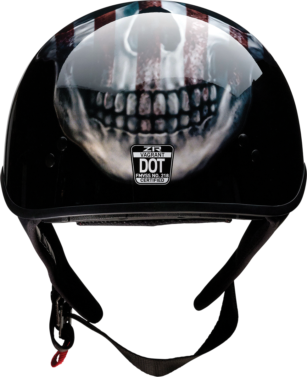 Z1R Vagrant Helmet - USA Skull - Black - Large 0103-1310