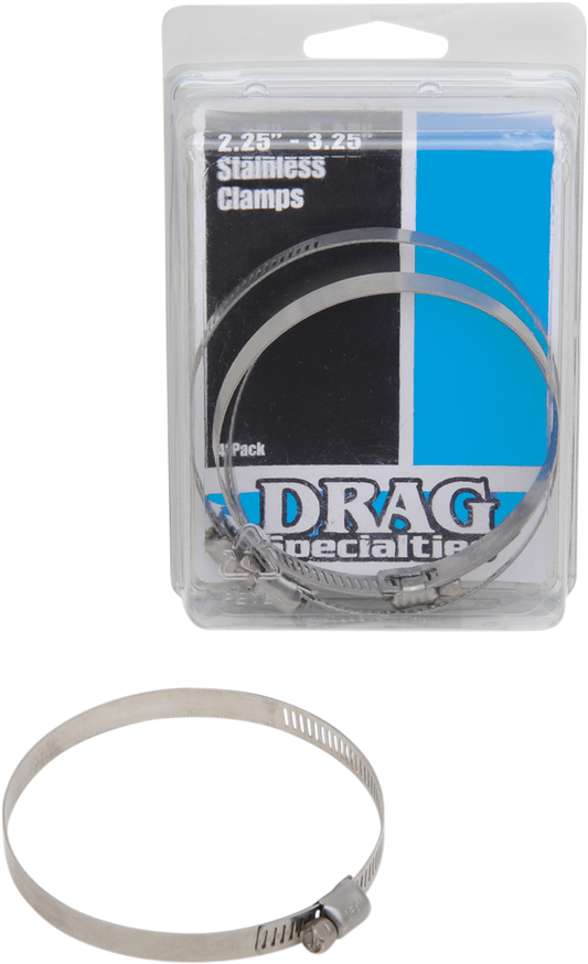 DRAG SPECIALTIES Clamps - Stainless Steel - 2.25"-3.25" 114-6244